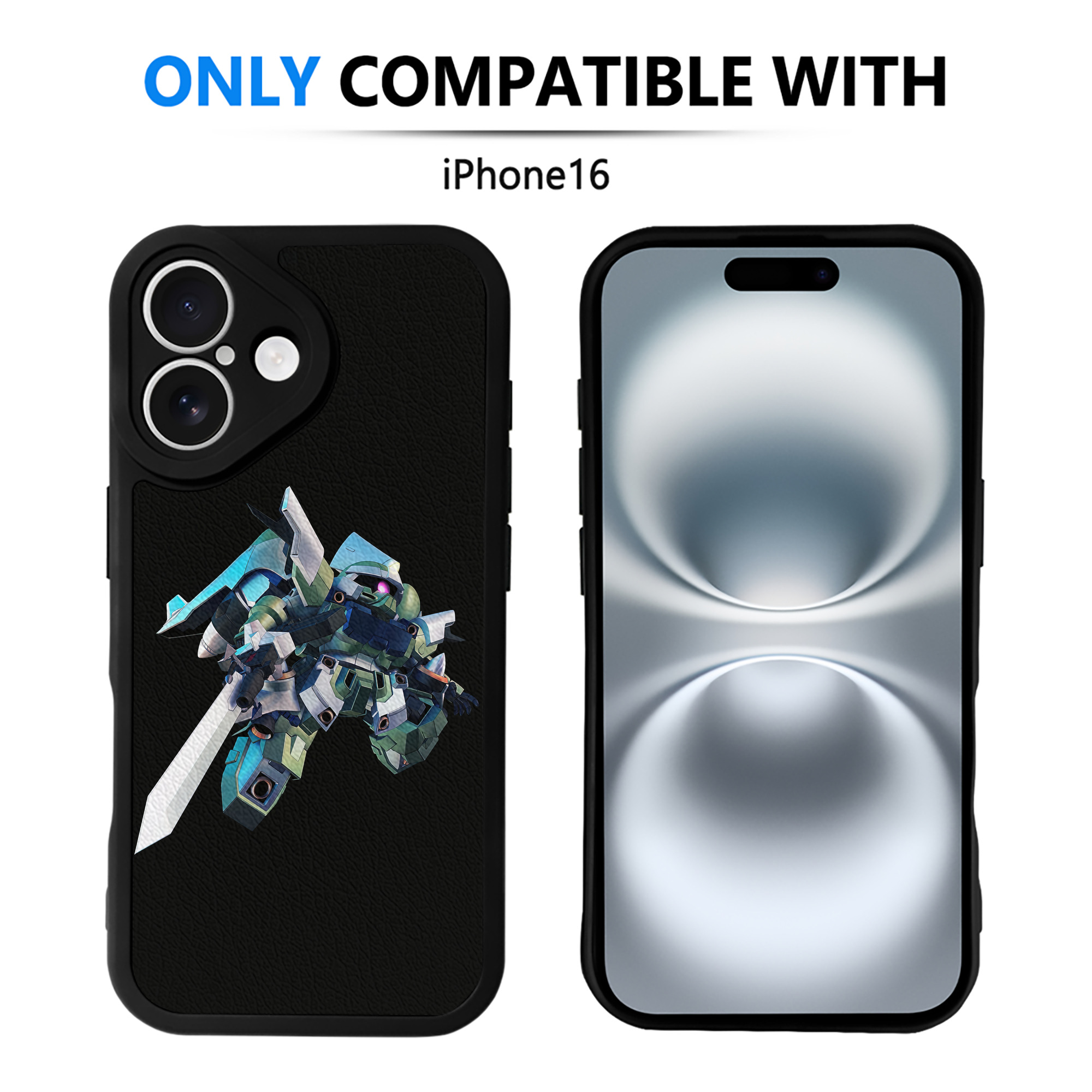 （画像用） 機動戦士ガンダム Mobile Suit Gundam 【iPhone 16シリーズ対応】シリコンスマホケース（レザー調） 材質：シリコン